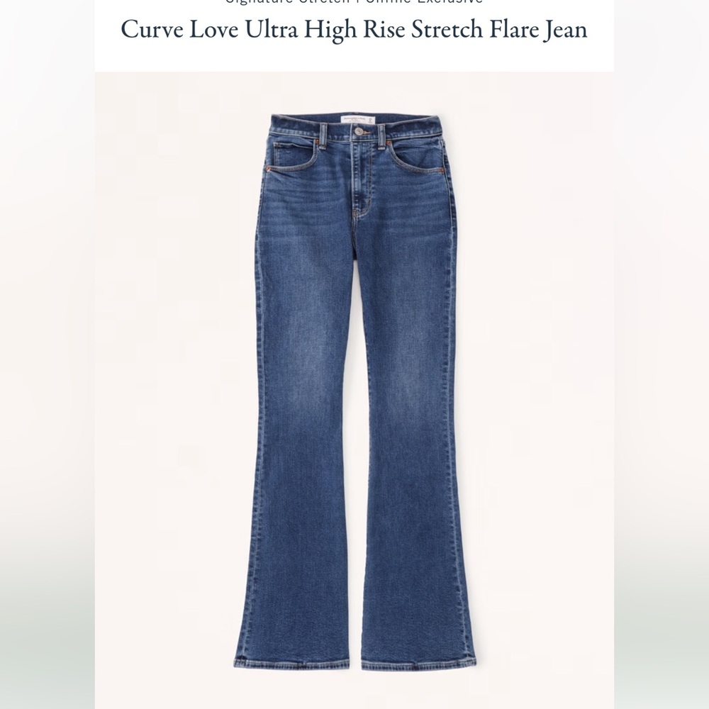 Abercrombie The Flare Ultra High Rise Curve Love Jean 27L